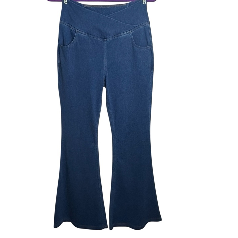 HALARA Women's Flare Jeans - Blue - Picture 5 of 14